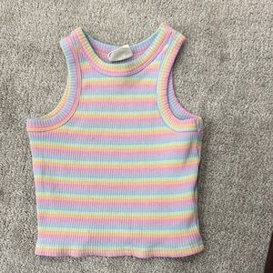 Cotton On Kids Pastel Striped Kids Tank Top 3T